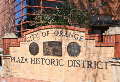 Historic district in Orange California featuring charming architecture.